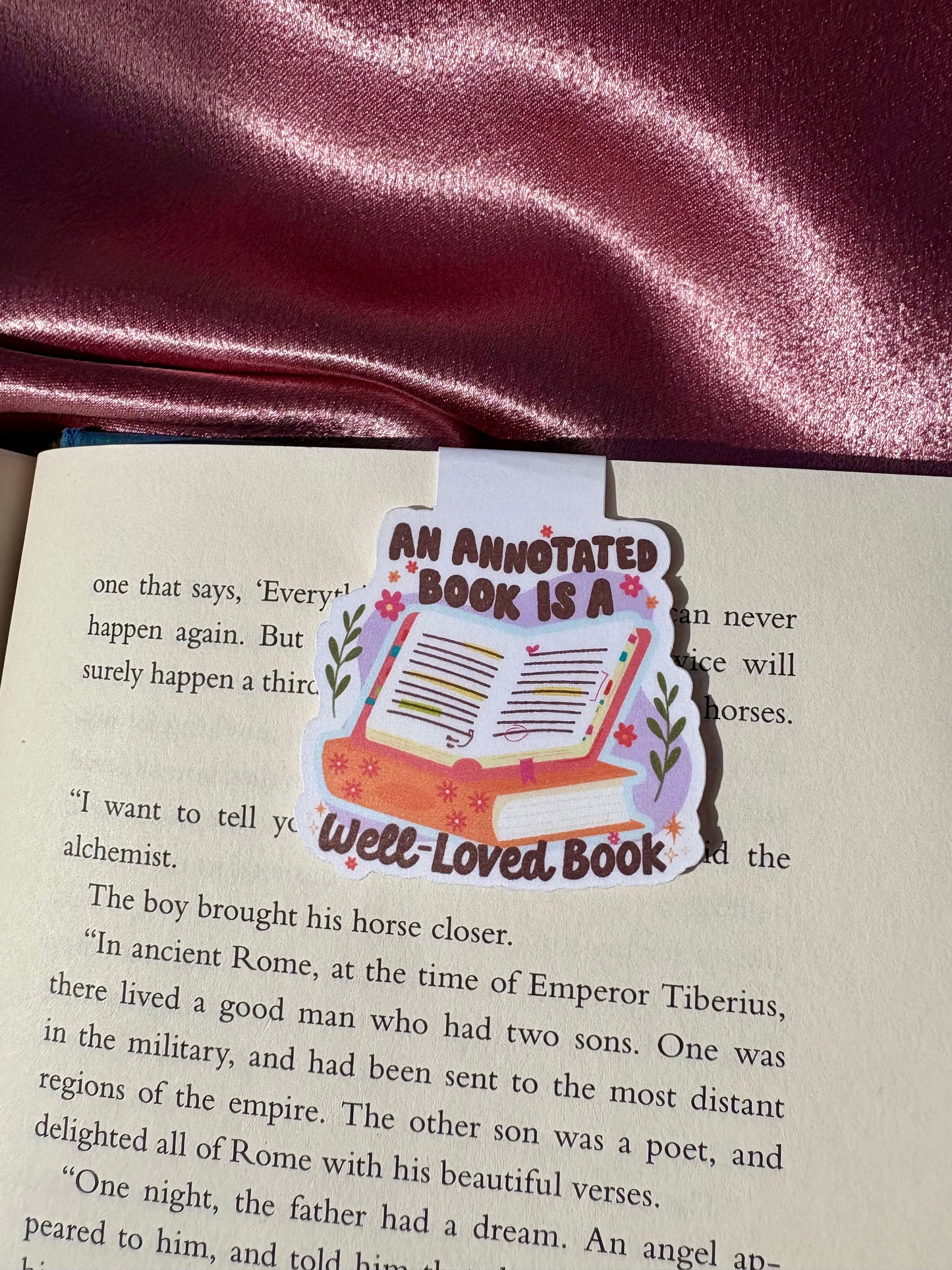 Annotated Book magnetic bookmark