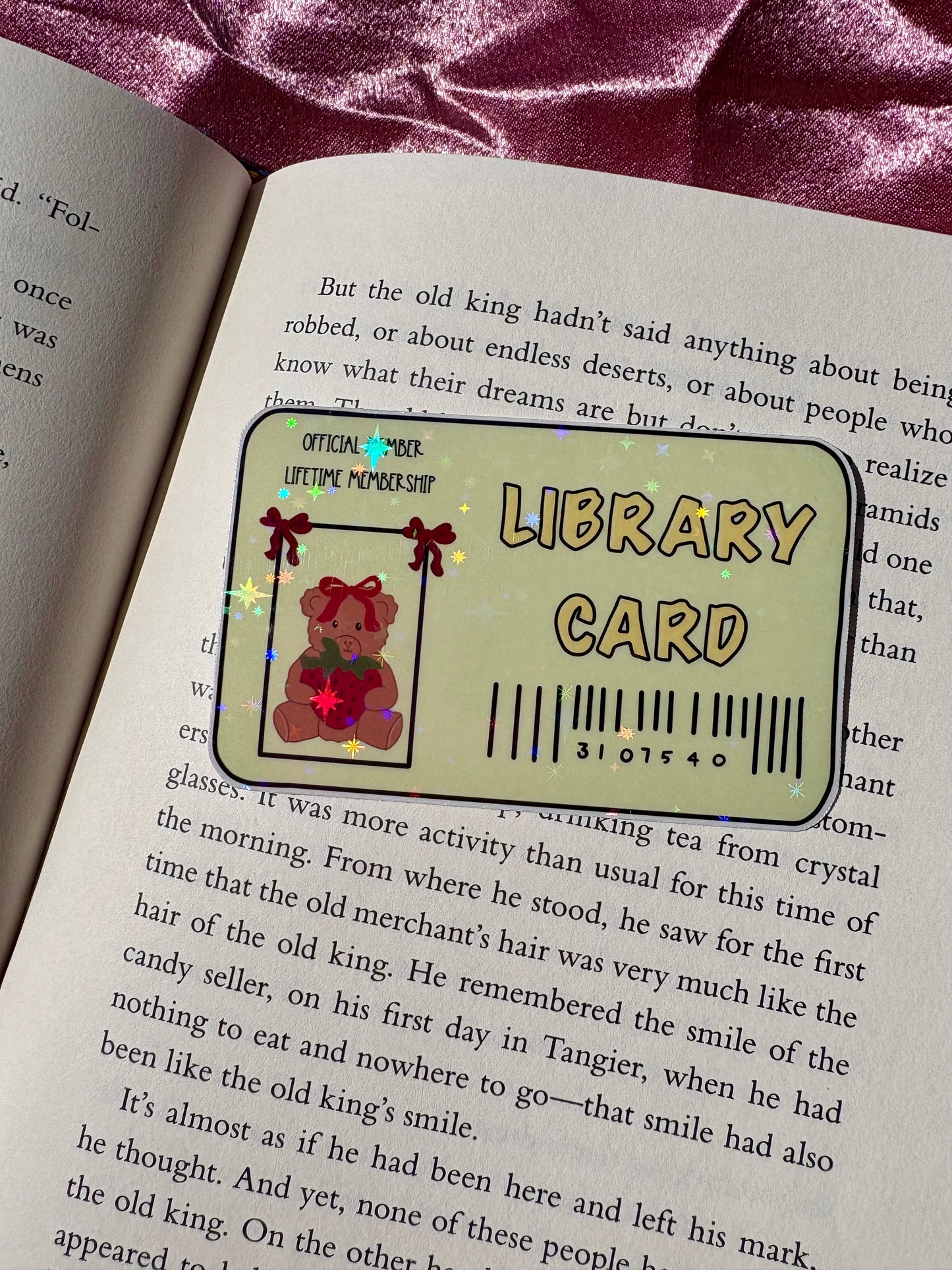Teddy Bear Library Card sticker