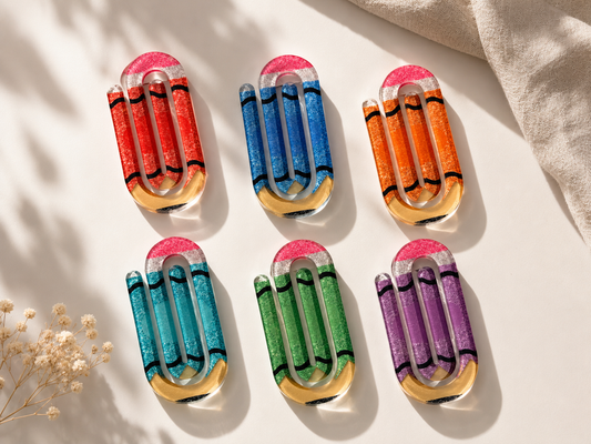 Jumbo Acrylic Paperclip Bookmarks