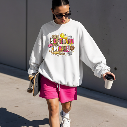 Leopard Retro Softball Mama