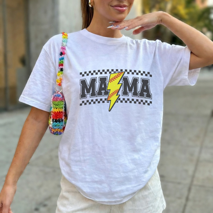 Lightning Bolt Softball Mama