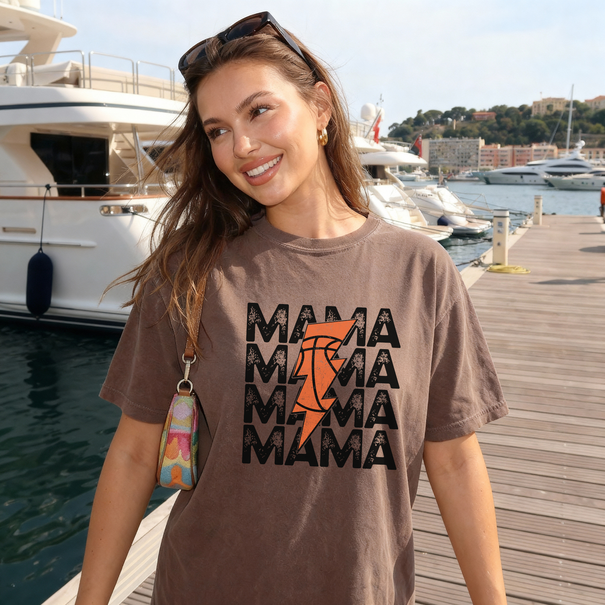 Lightning Bolt Basketball Mama