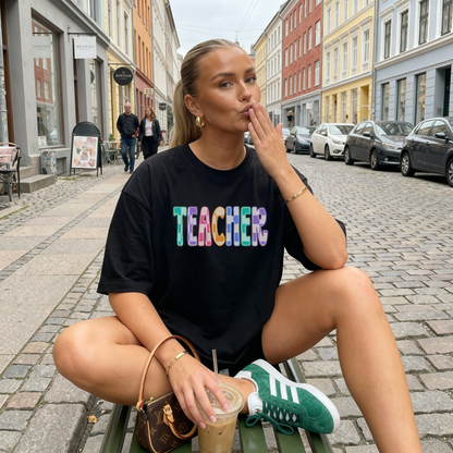 Colorful Checkered Teacher