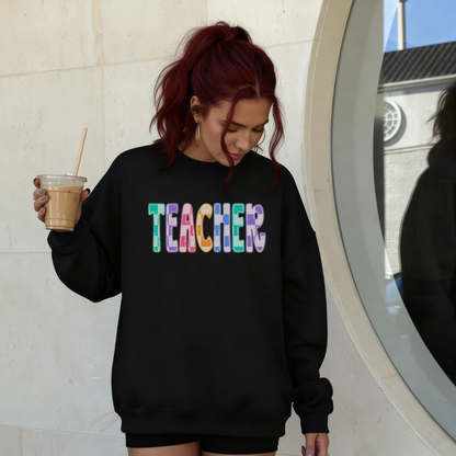 Colorful Checkered Teacher
