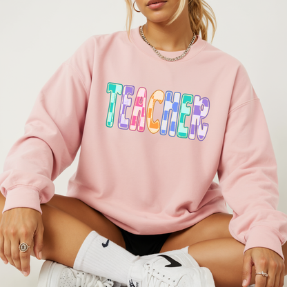 Colorful Checkered Teacher