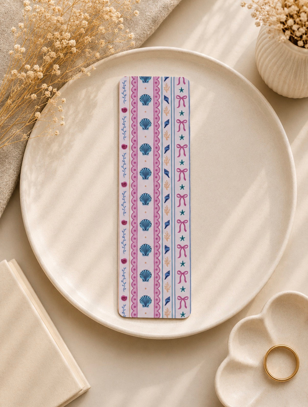 Coastal Seashells Bookmark