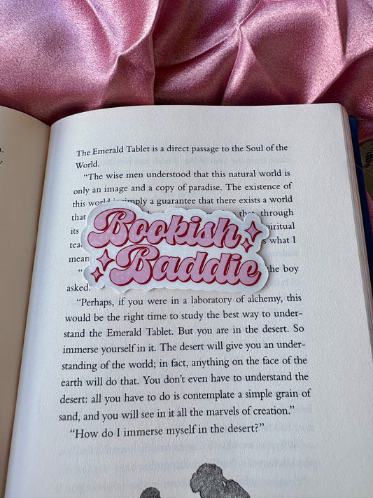 Bookish Baddie sticker