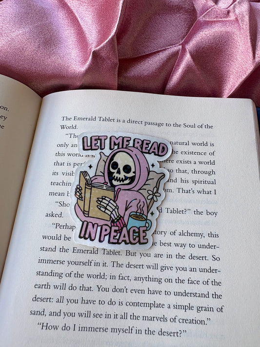 Let Me Read In Peace sticker