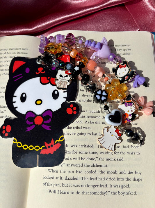 Halloween Kitty Charmed Bookmark