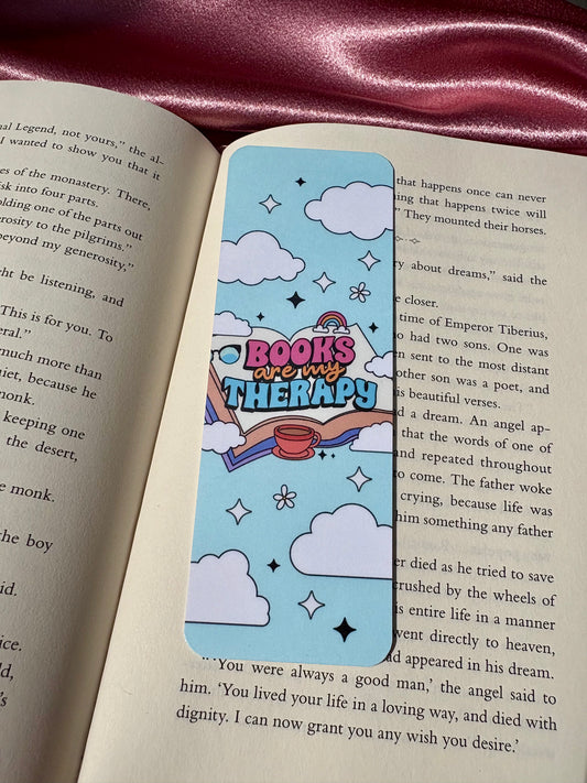 Books Are My Therapy bookmark