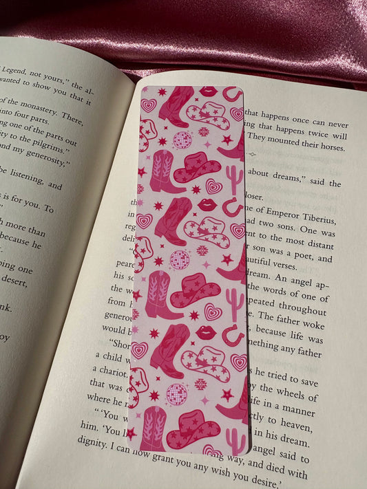 Pink Cowgirl bookmark