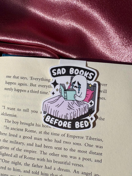 Sad Books Before Bed magnetic bookmark