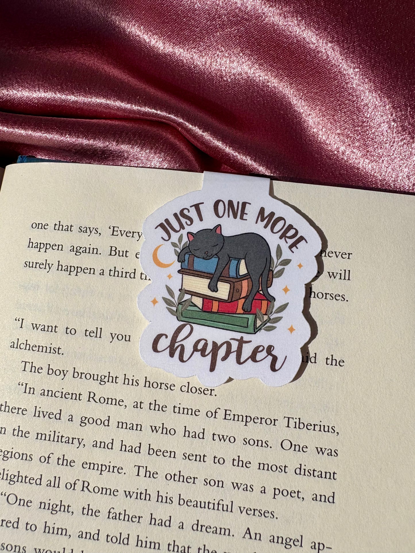 One More Chapter Cat Magnetic Bookmark