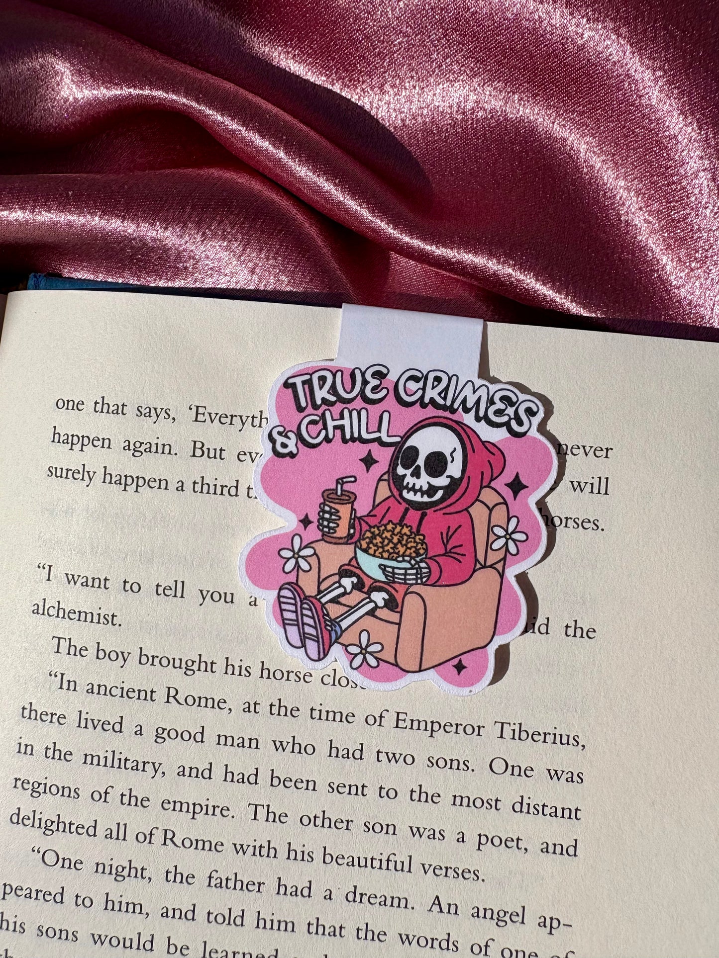 True Crimes and Chill magnetic bookmark