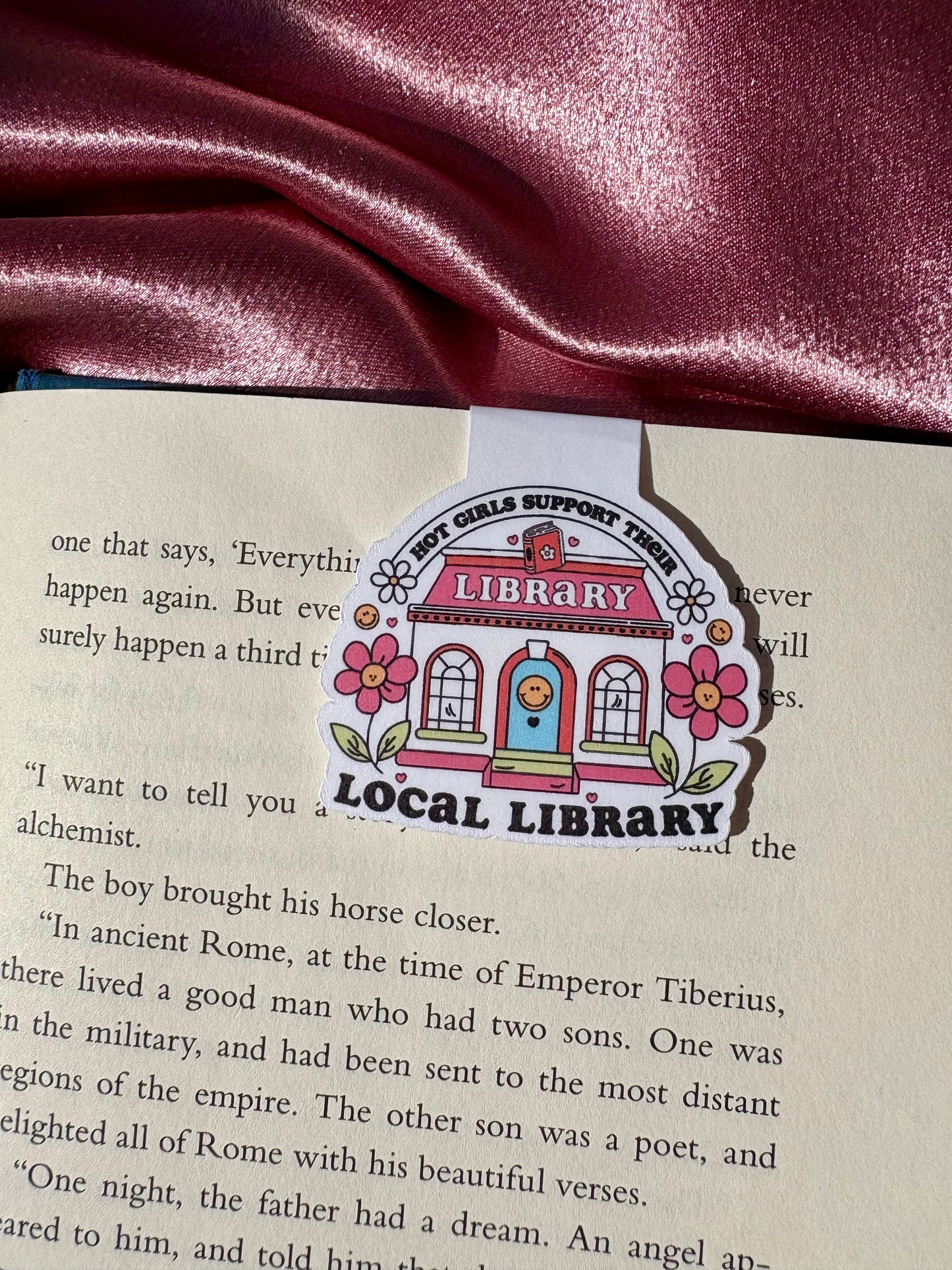 Hot Girls Support Their Local Library magnetic bookmark