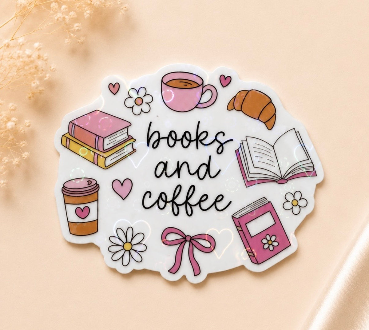 Books And Coffee (Heart Holographic)
