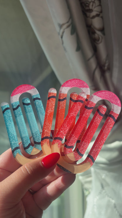 Jumbo Acrylic Paperclip Bookmarks
